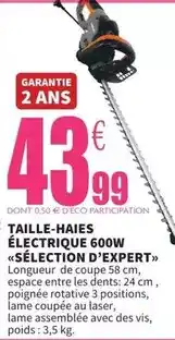 E.Leclerc Taille-haie electrique 600w offre