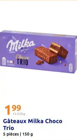 Action MILKA Gâteaux Choco Trio offre