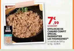 Super U LES THOMASINES Effiloche de canard confit special parmentier offre