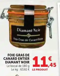 Super U DIAMANT NOIR Foie gras de canard entier offre