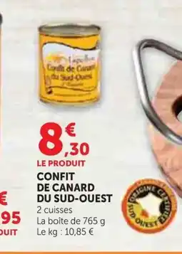 Super U Confit de canard du sud-ouest offre