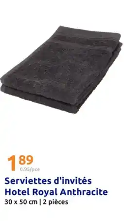 Action Serviettes d'invités Hotel Royal Anthracite offre