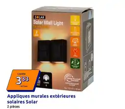 Action SOLAR Appliques murales extérieures solaires offre