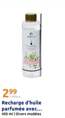 Action Recharge d'huile parfumée avec offre