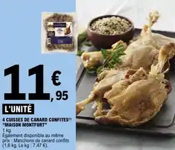 E.Leclerc 4 cuisses de canard confites maison montfort offre