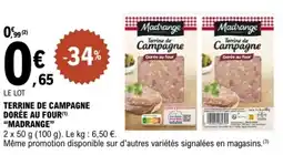 E.Leclerc Terrine de campagne dorée au four madrange offre