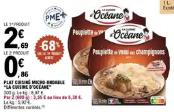 E.Leclerc Plat cuisiné micro-ondable la cuisine d'océane offre