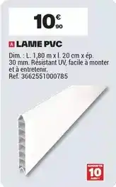 Brico Dépôt Dim - lame pvc offre