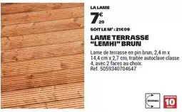 Brico Dépôt Lame terrasse lemihi offre