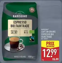 ALDI Barissimo - cafe en grains espresso bio offre