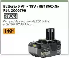 Gamm vert Ryobi - batterie 5 ah offre