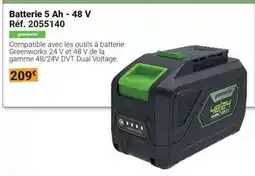 Gamm vert Greenworks - batterie 5 ah offre