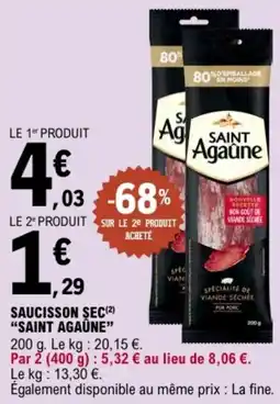 E.Leclerc Saucisson şec saint agaûne offre
