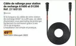Gamm vert Câble de rallonge pour station de recharge a1600 et 01200 réf. 21165135 offre