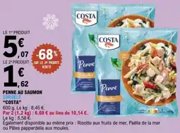 E.Leclerc Penne au saumon surgelé costa offre