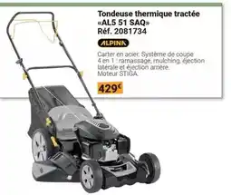 Gamm vert Alpina - tondeuse thermique tractee als 51 saq offre
