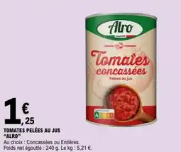 E.Leclerc Tomates pelées au jus alro offre