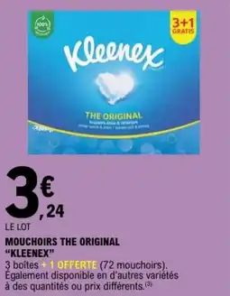 E.Leclerc Mouchoirs the original kleenex offre
