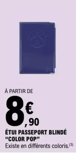 E.Leclerc Étui passeport blindé color pop offre