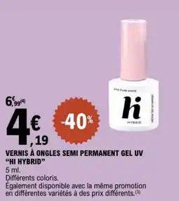 E.Leclerc Vernis à ongles semi permanent gel uv hi hybrid offre