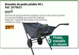 Gamm vert Brouette de jardin pliable 90 l réf. 2078621 offre
