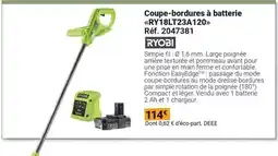 Gamm vert Ryobi - coupe-bordures à batterie offre