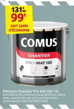 Mr Bricolage Comus - peinture chantier pro mat hd 15l offre