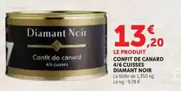 U Express Diamant noir - confit de canard 4/6 cuisses offre