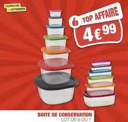 Marché aux Affaires Boite de conservation offre