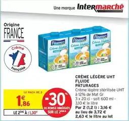 Intermarché Paturages - crème légère uht fluide offre