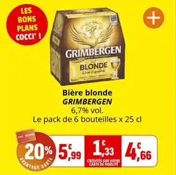 Coccimarket Bière blonde grimbergen offre