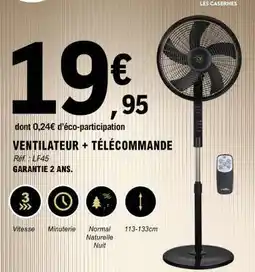E.Leclerc VENTILATEUR + TÉLÉCOMMANDE offre
