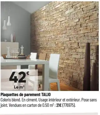 Bricorama Plaquettes de parement Talio offre