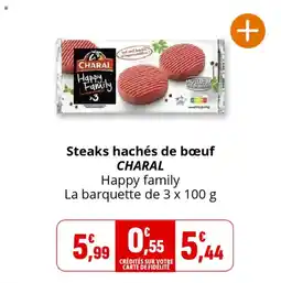 Coccimarket Steaks hachés de bœuf charal offre