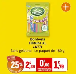 Coccimarket Bonbons filitubs xl lutti offre