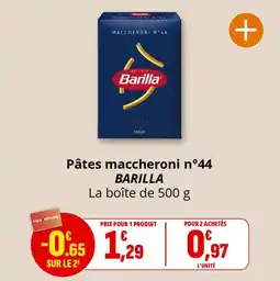 Coccimarket Pâtes maccheroni n°44 barilla offre