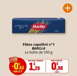Coccimarket Pâtes capellini nº1 barilla offre