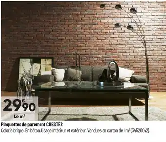 Bricorama Plaquettes de parement Chester offre