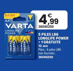 JouéClub 5 piles lr6 longlife power offre