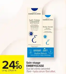 Carrefour maPara parapharmacie Soin visage embryolisse offre