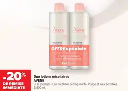 Carrefour maPara parapharmacie Duo lotions micellaires avene offre