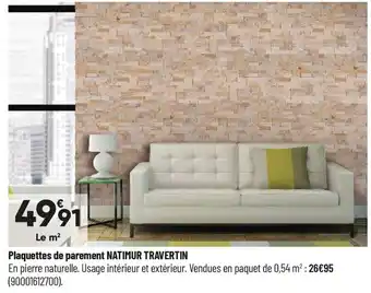 Bricorama Plaquettes de parement Natimur Travertin offre