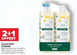 Carrefour maPara parapharmacie Gamme bébé klorane offre