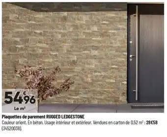 Bricorama Plaquesttes de parement Rugged Ledgestone offre