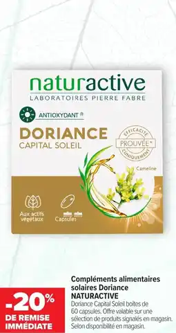Carrefour maPara parapharmacie Compléments alimentaires solaires doriance naturactive offre
