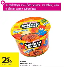 Carrefour Ramen korean street offre