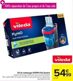 Carrefour Kit de nettoyage h2pro flat system offre