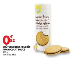 Auchan Goûters ronds fourrés au chocolat pouce offre