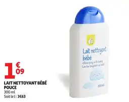 Auchan Lait nettoyant bébé pouce offre
