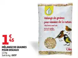 Auchan Mélange de graines pour oiseaux offre